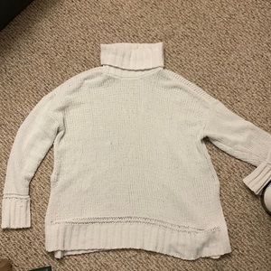 Aerie- white long turtleneck sweater